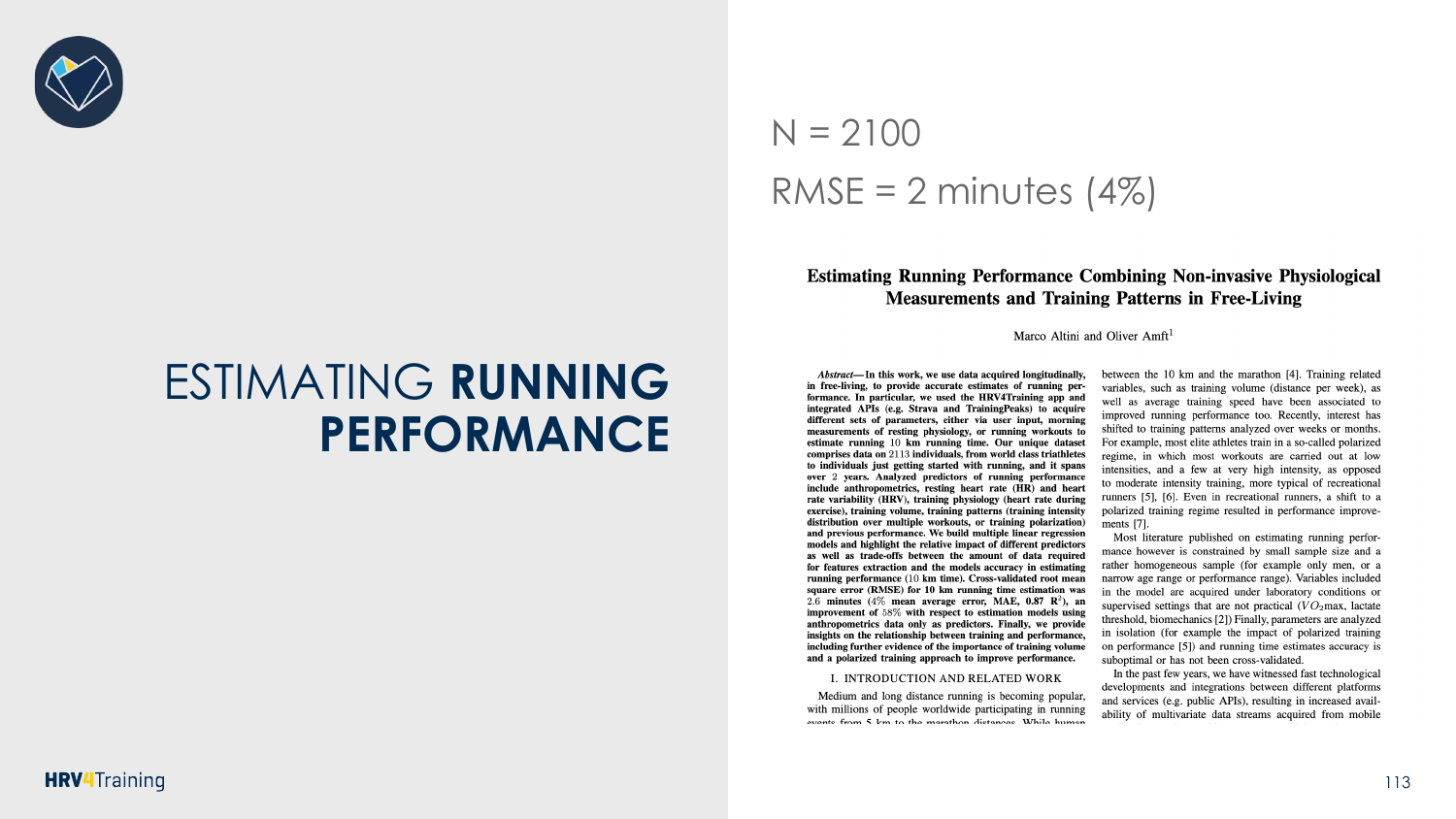 Original running-model result